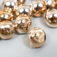 Пуговицы пластик для творчества на ножке "Гладкий шарик" золото набор 20 шт 1х1 см Пуговицы пластик для творчества на ножке "Гладкий шарик" золото набор 20 шт 1х1 см