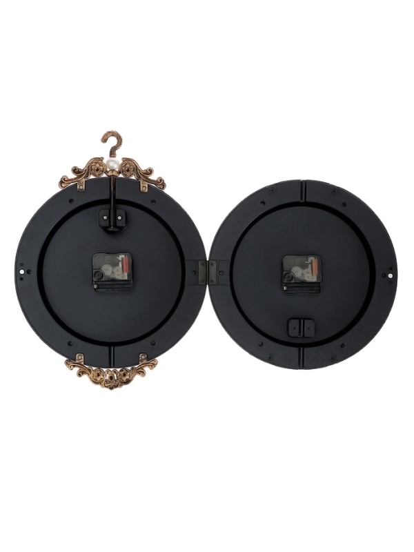 Часы настенные интерьерные двухсторонние, плавный ход, 27&times;8 см, циферблат d-19 см, белые