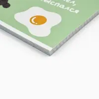 Тетрадь в клетку, 48 л., А5, на скрепке, блок №2 &laquo;Яичница&raquo; МИКС