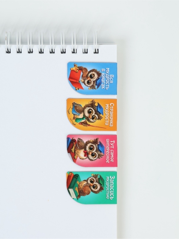 Закладки магнитные для книг, 4 шт &laquo;Закладки для тех, кто хочет большего&raquo;