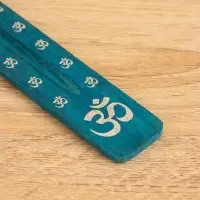 Подставка под благовония "Ом" дерево 25,5 см, МИКС