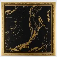 Плёнка упаковочная для цветов &laquo;Мрамор&raquo;, матовая, черно-золотая , 57 х 57 см