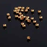 Кримп (зажимная бусина) СМ-370 (набор 30 шт.), 3,2 мм, цвет золото