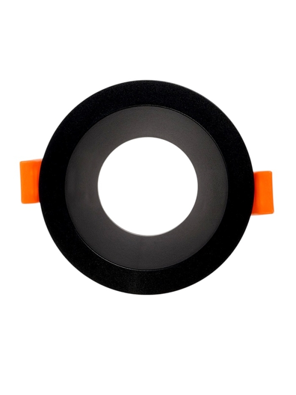 Светильник встраиваемый под лампу MR16, круг, пластик, черный