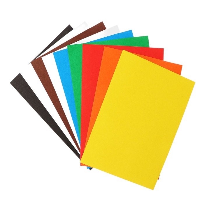 Картон цветной А4, 8 листов 8 цветов Kuromi, немелованный, 220 г/м&sup2;