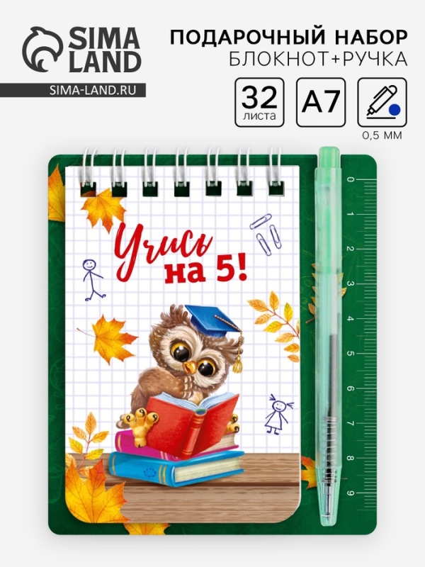 Набор блокнот и мини-ручка "Вперёд к знаниям"