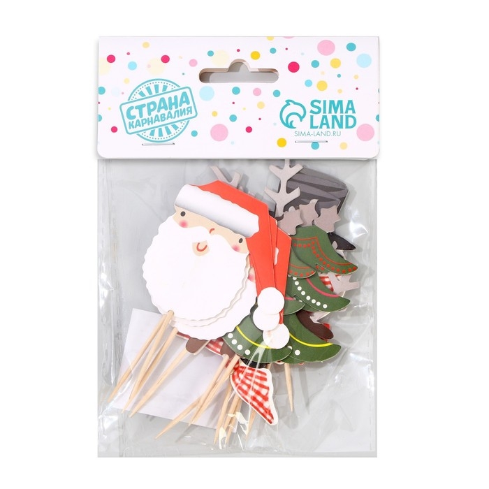 Шпажки для канапе &laquo;Новогодние&raquo;, набор 12 шт.