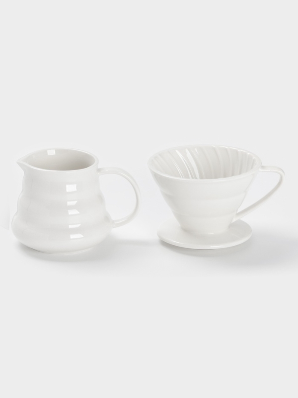 Пуровер-Кофейник "Глянец" 14,1х11,9х17,1, цвет белый