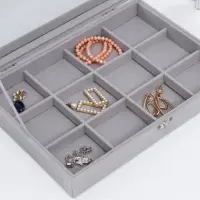 Шкатулка бархат для браслетов "Серый туман" 5х20х28 см