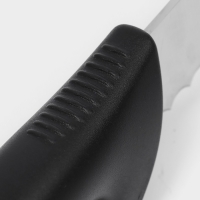 Нож хлебный, лезвие 24.5 см, черная ручка