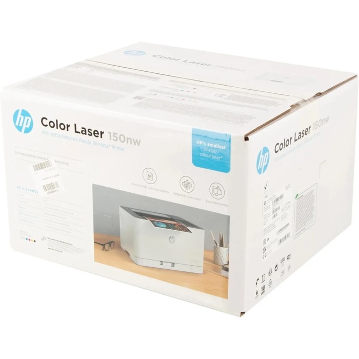 Принтер лазерный цв HP LaserJet 150NW, 600x600 dpi, 18 стр/мин, А4, Wi-Fi, белый Принтер лазерный цв HP LaserJet 150NW, 600x600 dpi, 18 стр/мин, А4, Wi-Fi, белый