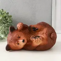 Копилка "Мишка лёжа" 15х28 см, цветной