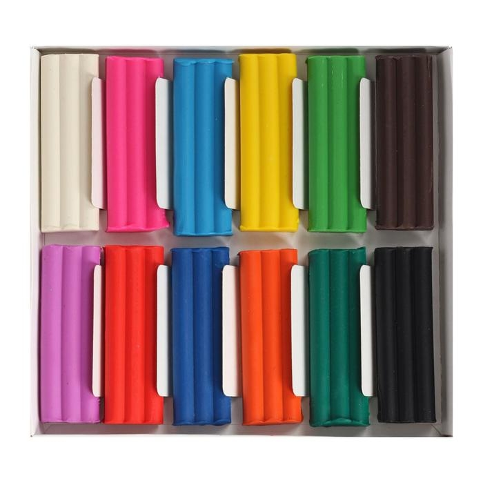 Пластилин мягкий (восковой) Calligrata, 12 цветов, 180 г Пластилин мягкий (восковой) Calligrata, 12 цветов, 180 г