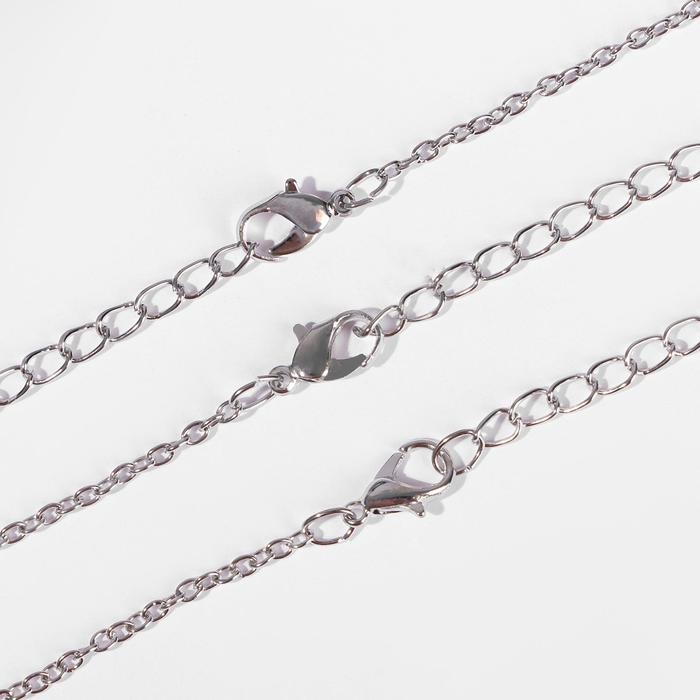 Кулоны &laquo;Неразлучники&raquo; властелины кольца, трио, цветные в серебре, 45 см