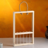 Кашпо деревянное 26×5×40 см с 5 колбами 15 см "Рамка Экстра Слим", ручка Дарим Красиво Кашпо деревянное 26×5×40 см с 5 колбами 15 см "Рамка Экстра Слим", ручка Дарим Красиво