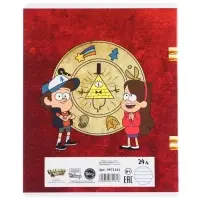 Тетрадь в линейку 24 листа, 5 видов МИКС, обложка мелованный картон, &laquo;Гравити Фолз&raquo;