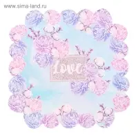 Коробка для печенья, кондитерская упаковка с пластиковой крышкой, &laquo;Нежность&raquo;, 18 х 18 х 3 см