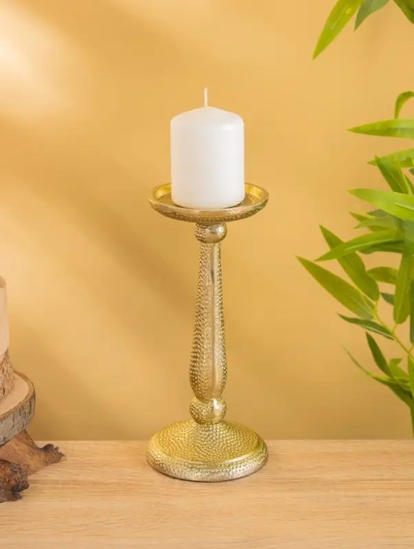 Подсвечник &laquo;Нью-Дели&raquo;, 22 см, алюминий, золото
