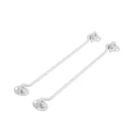 Крючок ветровой LOCKLAND KV001, L=250 мм, нержа, цвет белый, 2 шт