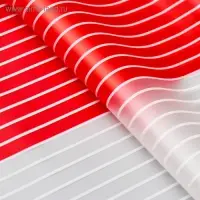 Плёнка для цветов и подарков &laquo;Полосы&raquo;, красная, 60&times;60 см