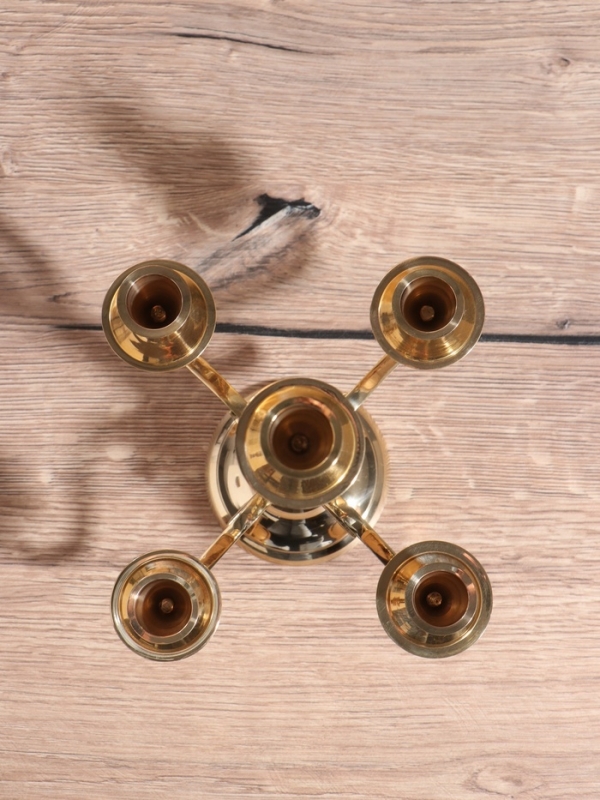 Подсвечник на 5 свечей, латунь 20х20х23 см