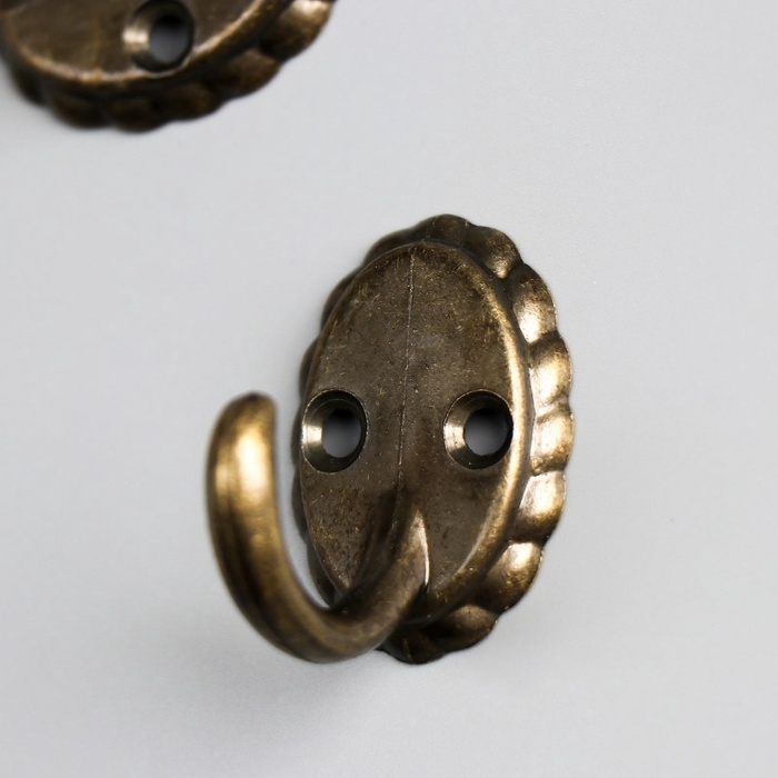 Крючок металл "Ретро" бронза набор 2 шт 3,9х3,3х2,7 см