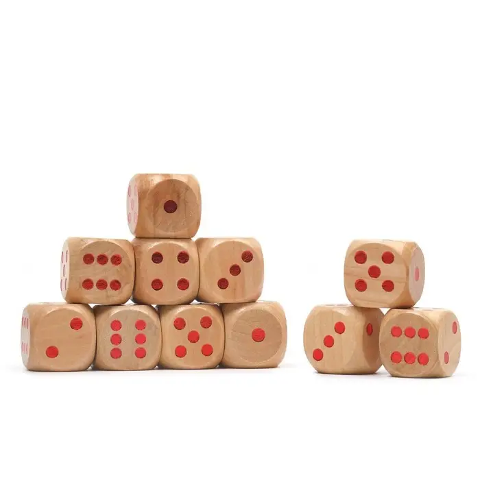 Кости игральные кубики, 3&times;3 см, фасовка 50 шт., деревянные