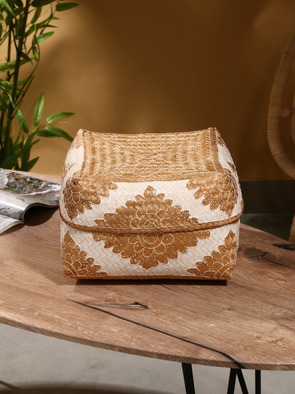 Корзинка плетеная "Манадо" бамбук 30х30х19 см, светлая