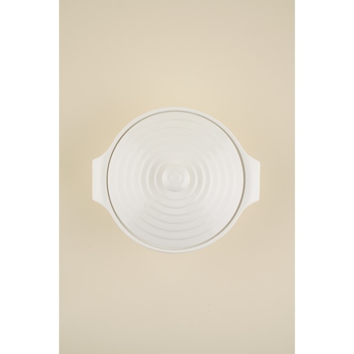 Кастрюля из жаропрочной керамики Доляна &laquo;Бруно&raquo;, 1,57 л, 24,5&times;21,5&times;8 см, цвет белый