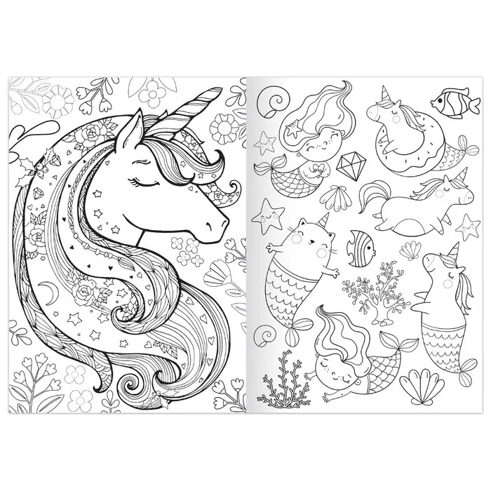 Раскраска &laquo;Единорожки&raquo;, 12 стр., А5