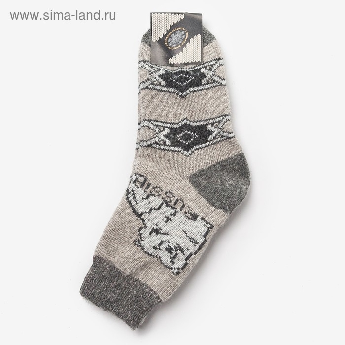 Носки мужские шерстяные «Белый медведь», цвет лён, размер 29 Носки мужские шерстяные «Белый медведь», цвет лён, размер 29