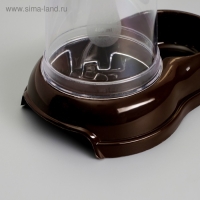 Автопоилка/автокормушка 0,6 л, шоколадная