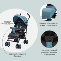 Коляска прогулочная детская Indigo PUNTO, складывается в трость, цвет голубой