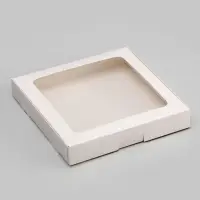 Коробка самосборная, белая, 19&times;19&times;3 см
