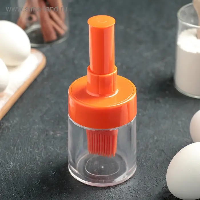 Кисть с ёмкостью, силикон, 6&times;15 см, МИКС