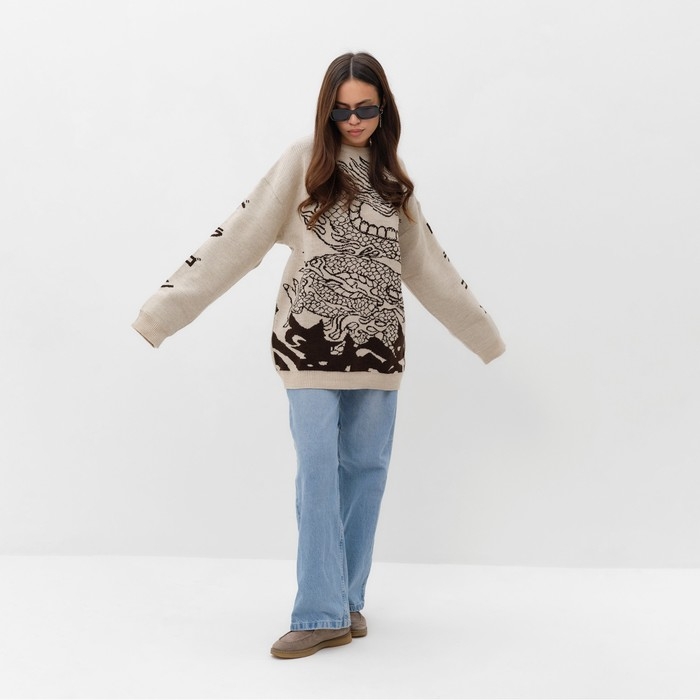 Джемпер женский MIST Джемпер женский MIST "Dragon", бежевый, onesize (44-48)