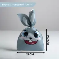 Мешок подарочный &laquo;Зайчик&raquo;, 21 х 16.5 см