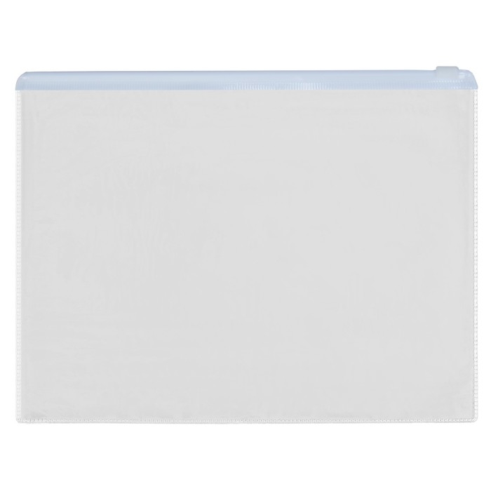 Набор папка-конверт на молнии 20 штук, формат А5 120 мкр прозрачная, молния 24 х 17см