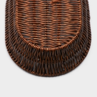 Корзинка для подачи Доляна &laquo;Огайо&raquo; 28&times;21&times;7,5 см, овальная, цвет коричневый