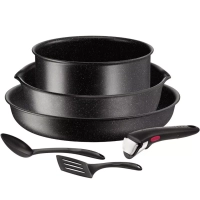 Набор посуды со съемной ручкой Ingenio Black Stone
