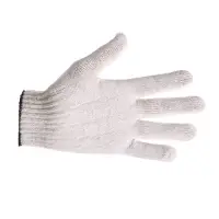 Перчатки садовые, хб, вязка 10 класс, 3 нити, размер 9, без покрытия, белые, Greengo
