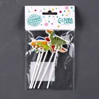 Топпер для торта &laquo;Динозаврики&raquo;, в наборе 5 шт.