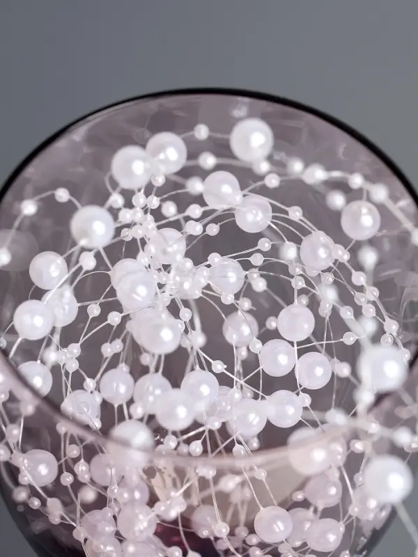 Гирлянда для декора из бусин, жемчужный