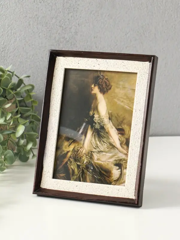 Фоторамка полистоун 13х18 см "Классика" под дерево 21,5х16,5х2,5 см