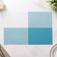 Салфетки сервировочные на стол Доляна &laquo;Настроение&raquo;, 4 шт, 45&times;30 см, цвет бело-синий