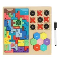 Деревянный  пазл Тетрис 3 в 1