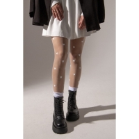 Колготки подростковые "Сердечки", цвет белый, рост 158-164 см Колготки подростковые "Сердечки", цвет белый, рост 158-164 см