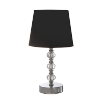 Настольная лампа с абажуром RISALUX &laquo;Реймо&raquo;, Е14, 40 Вт, хром, 18&times;18&times;33.5 см