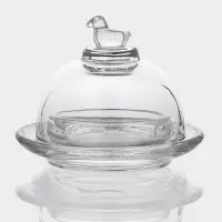 Икорница с крышкой "Купол" 7х7х9 см, прозрачная