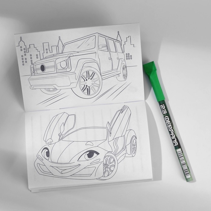 Блокнот с раскраской А6 и шариковая экоручка &laquo;Кот&raquo;